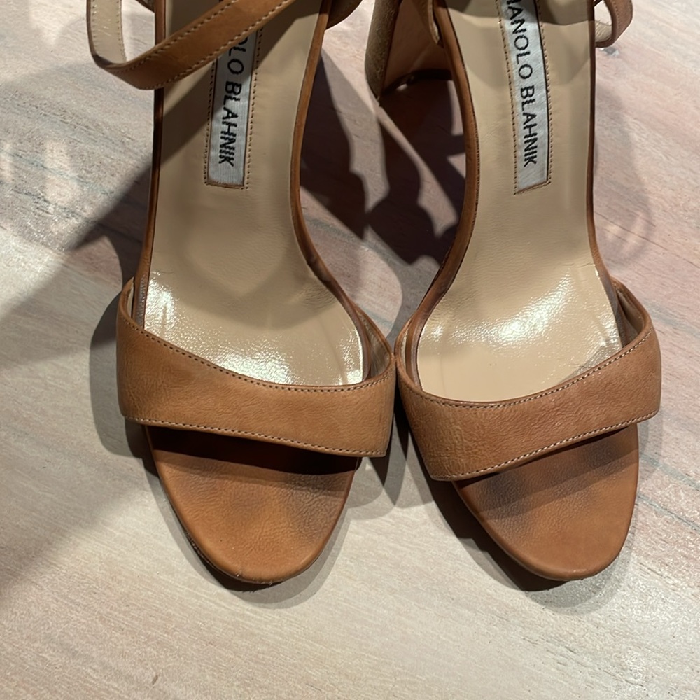 Manolo Blahnik Block Heel Sandals - Picture 5 of 6